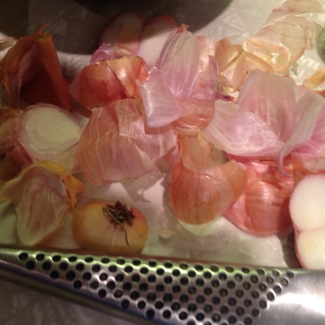 Silky shallot skins. 