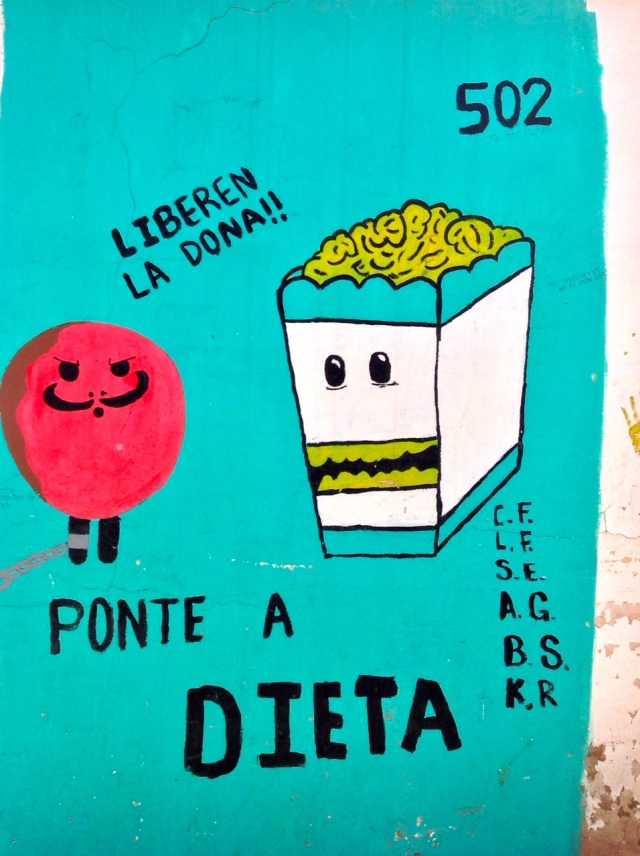 Drop the doughnut! Go on a diet. 